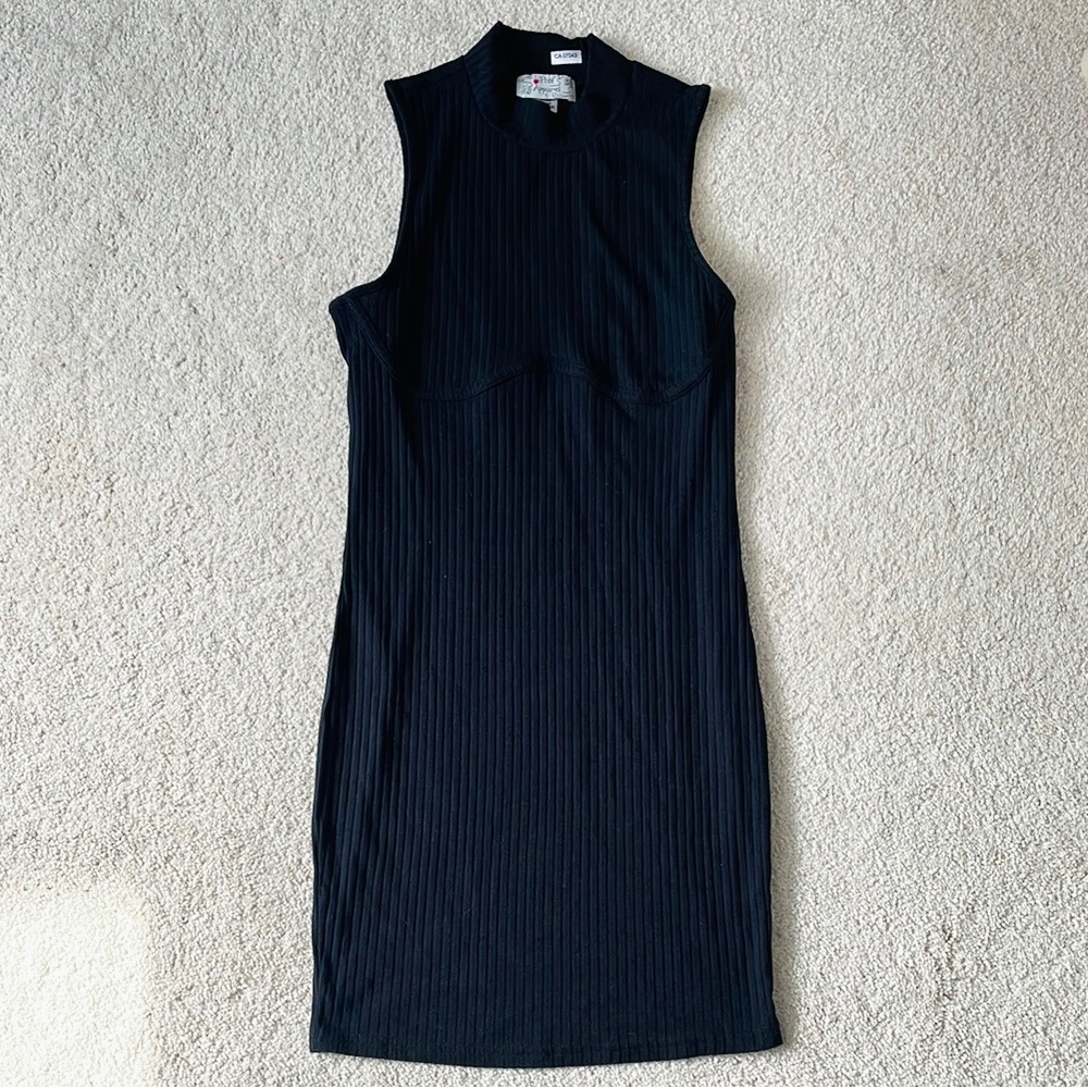Elegant Black Sleeveless Dress Bodycon